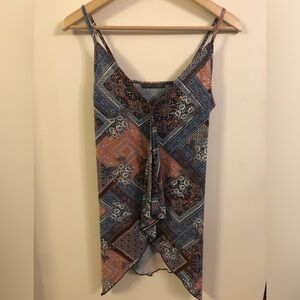 Vintage Suzy Shier Paisley Patterned Tank Top